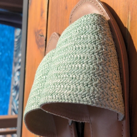 SODA Minty Rattan Beach Slides Wmns Sz 9 - Picture 5 of 11